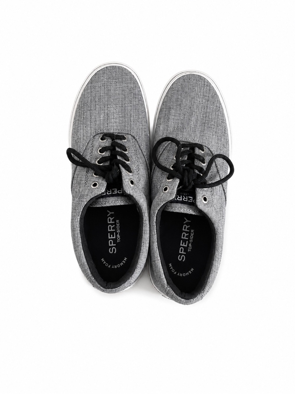 Sperry topsiders memoryfoam Men's Gray Canvas